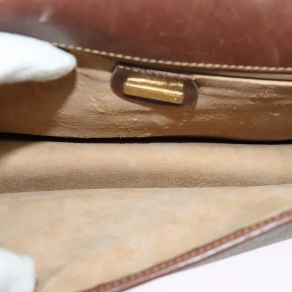 GUCCI Micro GG Supreme Web Sherry Line Bag PVC Beige Gold Auth th5905 - Picture 13 of 16